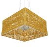 GLOBOSTAR® INCASS 01629 Vintage Κρεμαστό Φωτιστικό Οροφής με Ντουί 5 x E27 AC 220-240V IP20 - Μπεζ - Μ40 x Π40 x Υ22.5cm