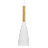 GLOBOSTAR® DILLON 00876 Μοντέρνο Κρεμαστό Φωτιστικό Οροφής με Ντουί 1 x E27 AC 220-240V IP20 - Λευκό & Μπεζ - Μ11 x Π11 x Υ36cm