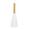 GLOBOSTAR® DILLON 00876 Μοντέρνο Κρεμαστό Φωτιστικό Οροφής με Ντουί 1 x E27 AC 220-240V IP20 - Λευκό & Μπεζ - Μ11 x Π11 x Υ36cm