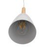 GLOBOSTAR® DILLON 00876 Μοντέρνο Κρεμαστό Φωτιστικό Οροφής με Ντουί 1 x E27 AC 220-240V IP20 - Λευκό & Μπεζ - Μ11 x Π11 x Υ36cm
