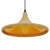 GLOBOSTAR® SHANGHAI ROPE 00917 Boho Κρεμαστό Φωτιστικό Οροφής με Ντουί 1 x E27 AC 220-240V IP20 - Μπεζ - Μ37 x Π37 x Υ20cm