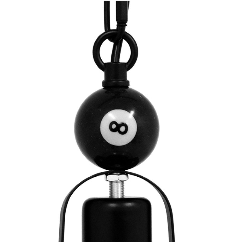 GLOBOSTAR® BILLIARD 00971 Vintage Κρεμαστό Φωτιστικό Οροφής με Ντουί 1 x E27 AC 220-240V IP20 - Mαύρο & Μελί - Μ25 x Π25 x Υ29cm