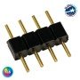 GLOBOSTAR® STRIPCON 70701 Ταχυσύνδεσμος 4 Pin για Ταινία LED RGB IP20 - Μαύρο - Μ1 x Π1 x Υ0.3cm