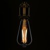 GLOBOSTAR® PEAR 99076 Λάμπα E27 ST64 LED 8W 800lm 360° AC 220-240V IP20 Θερμό Λευκό 2700K Dimmable - Long Filament Chip - Μαύρο Φιμέ - Μ6.4 x Π6.4 x Υ14.5cm - 3 Χρόνια Εγγύηση