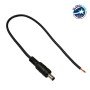 GLOBOSTAR® STRIPDC 70734 Ταχυσύνδεσμος DC Jack 5.5x2.1mm Αρσενικός για Ταινία LED IP20 - Μαύρο - Μ30 x Π2.1 x Υ2.1cm