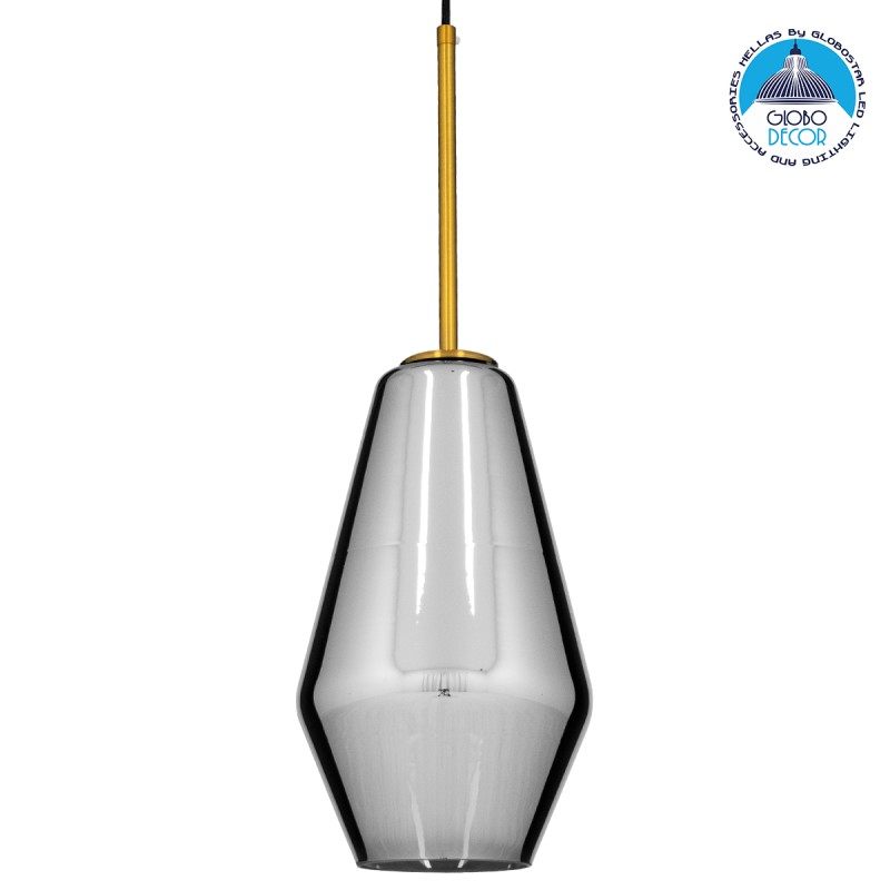 GLOBOSTAR® AMARIS 00874 Μοντέρνο Κρεμαστό Φωτιστικό Οροφής με Ντουί 1 x E27 AC 220-240V IP20 - Χρυσό & Μαύρο Φιμέ - Μ17 x Π17 x Υ30cm GLOBOSTAR® AMARIS 00874 Μοντέρνο Κρεμαστό Φωτιστικό Οροφής με Ντουί 1 x E27 AC 220-240V IP20 - Χρυσό & Μαύρο Φιμέ - Μ17 x Π17 x Υ30cm