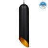 GLOBOSTAR® CARSON 01529 Μοντέρνο Κρεμαστό Φωτιστικό Οροφής με Ντουί 1 x E27 AC 220-240V IP20 - Μαύρο & Χρυσό - Μ15 x Π15 x Υ68cm