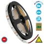 GLOBOSTAR® LUXA 70234 Ταινία LED 8W/m 640lm/m 120° DC 24V IP20 120 x SMD2835 Chip/m Κόκκινο Dimmable - Sanan SMD Chip - Μ500 x Π0.8 x Υ0.2cm - Ρολό 5 Μέτρων - 5 Χρόνια Εγγύηση