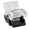 GLOBOSTAR® STRIPCON 70720 Ταχυσύνδεσμος για Μονόχρωμη Ταινία LED 10mm σε 2 Καλώδια Αδιάβροχο IP65 - Διάφανο - Μ1.5 x Π2.4 x Υ0.8cm