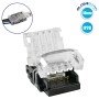 GLOBOSTAR® STRIPCON 70722 Ταχυσύνδεσμος για RGB Ταινία LED 10mm σε 4 Καλώδια IP20 - Διάφανο - Μ1.5 x Π2.4 x Υ0.8cm