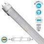 GloboStar® 76183 Λάμπα LED Τύπου Φθορίου T8 Αλουμινίου Τροφοδοσίας Δύο Άκρων 90cm 15W 230V 1300lm 180° με Καθαρό Κάλυμμα Θερμό Λευκό 3000K