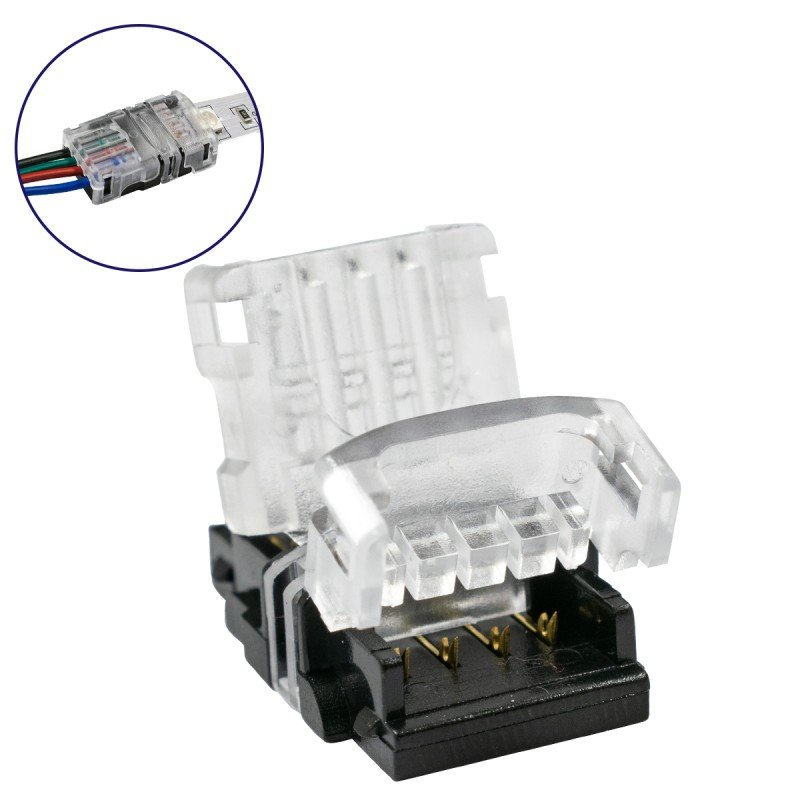 GLOBOSTAR® STRIPCON 70722 Ταχυσύνδεσμος για RGB Ταινία LED 10mm σε 4 Καλώδια IP20 - Διάφανο - Μ1.5 x Π2.4 x Υ0.8cm GLOBOSTAR® STRIPCON 70722 Ταχυσύνδεσμος για RGB Ταινία LED 10mm σε 4 Καλώδια IP20 - Διάφανο - Μ1.5 x Π2.4 x Υ0.8cm