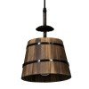 GLOBOSTAR® CEBU 00888 Vintage Κρεμαστό Φωτιστικό Οροφής με Ντουί 3 x E27 AC 220-240V IP20 - Καφέ & Μαύρο - Μ40 x Π40 x Y210cm