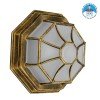 GLOBOSTAR® RUBY 00914 Vintage Φωτιστικό Οροφής με Ντουί 1 x E27 AC 220-240V IP20 - Μπρούτζινο Εφέ Σκουριάς - Μ21 x Π21 x Υ10cm