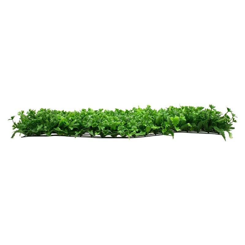 GLOBOSTAR® CLOVER 78411 Τεχνητό Πάνελ Φυλλωσιάς / Κάθετος Κήπος Τριφύλλι & Νάνος Φτέρη - Πράσινο - Μ60 x Π8 x Υ40cm