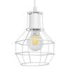 GLOBOSTAR® CAGE 00867 Vintage Κρεμαστό Φωτιστικό Οροφής με Ντουί 1 x E27 AC 220-240V IP20 - Λευκό - Μ15 x Π15 x Υ22cm