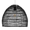 GLOBOSTAR® MALIBU 00969 Boho Κρεμαστό Φωτιστικό Οροφής με Ντουί 1 x E27 AC 220-240V IP20 - Μαύρο - Μ40 x Π40 x Υ35cm