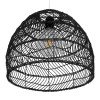 GLOBOSTAR® MALIBU 00969 Boho Κρεμαστό Φωτιστικό Οροφής με Ντουί 1 x E27 AC 220-240V IP20 - Μαύρο - Μ40 x Π40 x Υ35cm