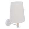 GLOBOSTAR® LYDFORD 01433 Μοντέρνο Φωτιστικό Τοίχου - Απλίκα με Ντουί 1 x E27 AC 220-240V IP20 - Λευκό & Μπέζ - Μ20 x Π28 x Υ36cm