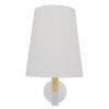 GLOBOSTAR® LYDFORD 01433 Μοντέρνο Φωτιστικό Τοίχου - Απλίκα με Ντουί 1 x E27 AC 220-240V IP20 - Λευκό & Μπέζ - Μ20 x Π28 x Υ36cm