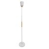 GLOBOSTAR® RIBBON 01586 Μοντέρνο Επιδαπέδιο Φωτιστικό με Ντουί 1 x E27 AC 220-240V IP20 - Λευκό & Μπεζ - Μ13 x Π13 x Υ164cm