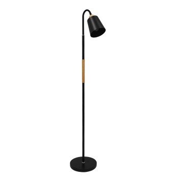 GLOBOSTAR® RIBBON 01585 Μοντέρνο Επιδαπέδιο Φωτιστικό με Ντουί 1 x E27 AC 220-240V IP20 - Μαύρο & Μπεζ - Μ13 x Π13 x Υ164cm