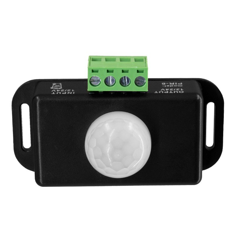 GLOBOSTAR® SENSORE 70743 Ανιχνευτής PIR / Αισθητήρας Κίνησης 180° DC 12-24V 6A 144W Max IP20 - Μ7.6 x Π4.5 x Υ3.3cm - 2 Χρόνια Εγγύηση