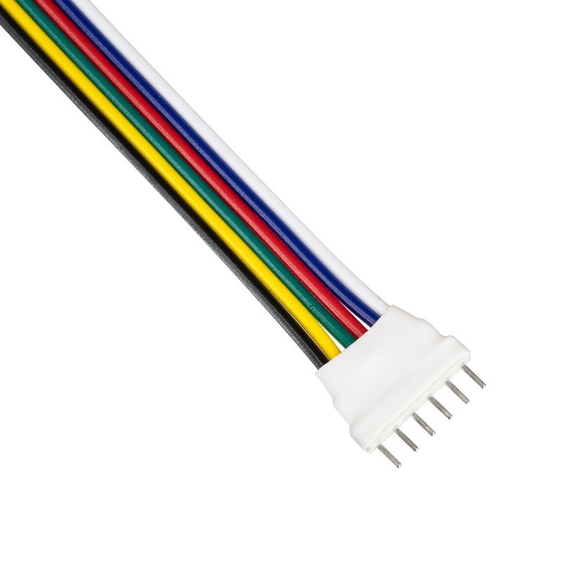 GLOBOSTAR® STRIPCON 70744 Ταχυσύνδεσμος 6 Pin Αρσενικός για Ταινία LED RGBW+WW σε 6 Καλώδια IP20 - Πολύχρωμο - Μ16 x Π1.5 x Υ0.3cm
