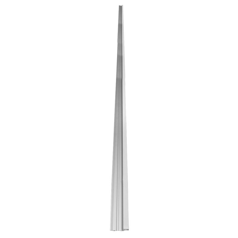 GLOBOSTAR® ALP-STEP-GRIP STAIR 70823-3M Επιφανειακό Προφίλ Αλουμινίου Ειδικό για Φωτισμό Σκαλοπατιού με Λευκό Γαλακτερό Πατητό Κάλυμμα για Ταινίες LED IP20 - Ασημί & Λευκό - Μ300 x Π6 x Υ2.1cm