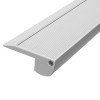 GLOBOSTAR® ALP-STEP-GRIP STAIR 70823-3M Επιφανειακό Προφίλ Αλουμινίου Ειδικό για Φωτισμό Σκαλοπατιού με Λευκό Γαλακτερό Πατητό Κάλυμμα για Ταινίες LED IP20 - Ασημί & Λευκό - Μ300 x Π6 x Υ2.1cm