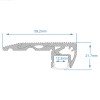 GLOBOSTAR® ALP-STEP-GRIP STAIR 70823-3M Επιφανειακό Προφίλ Αλουμινίου Ειδικό για Φωτισμό Σκαλοπατιού με Λευκό Γαλακτερό Πατητό Κάλυμμα για Ταινίες LED IP20 - Ασημί & Λευκό - Μ300 x Π6 x Υ2.1cm