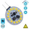 GLOBOSTAR® G4SIDE 76105 Λάμπα G4 LED 3W 285lm 120° DC 12-24V IP20 Φυσικό Λευκό 4500K Dimmable - Sanan SMD Chip - Side Pin - Μ2.9 x Π2.9 x Υ0.8cm - 2 Χρόνια Εγγύηση