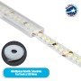 GLOBOSTAR® IPTUBE-A 70900 Κανάλι Σιλικόνης Στεγανοποίησης για Ταινία LED 8mm Αδιάβροχο IP68 - Διάφανο - Μ100 x Π1 x Υ0.4cm
