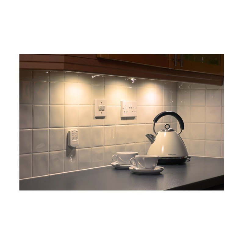 GLOBOSTAR® NEONSIGN 79045 Διακοσμητικό Φωτιστικό Τοίχου Νυκτός με RF Ασύρματο Χειριστήριο LED 6W 540lm 120° DC 3.6V με 11xAAA Μπαταρίες IP20 Θερμό Λευκό 2700K Dimmable - Μ9 x Π2.3 x Υ9cm - Πακέτο 3 Τεμαχίων - 2 Χρόνια Εγγύηση