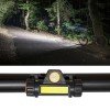 GLOBOSTAR® HEADLAMP 79064 Φακός Κεφαλής LED 25W 2500lm 15~120° DC 5V με USB-C με Επαναφορτιζόμενη Μπαταρία Li-ion 3.7V 1x14500 400mAh Αδιάβροχο IP54 Ψυχρό Λευκό 6000K - CREE XML2-T6 & COB Chip - Μ8.2 x Π2.5 x Υ4cm - 1 Χρόνο Εγγύηση