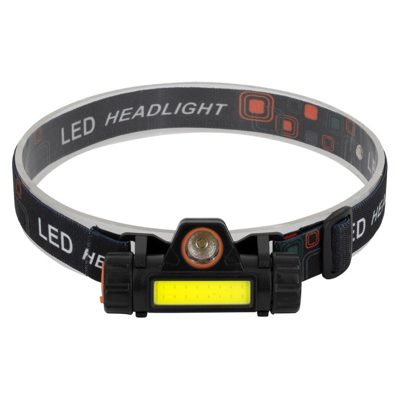 GLOBOSTAR® HEADLAMP 79064 Φακός Κεφαλής LED 25W 2500lm 15~120° DC 5V με USB-C με Επαναφορτιζόμενη Μπαταρία Li-ion 3.7V 1x14500 400mAh Αδιάβροχο IP54 Ψυχρό Λευκό 6000K - CREE XML2-T6 & COB Chip - Μ8.2 x Π2.5 x Υ4cm - 1 Χρόνο Εγγύηση