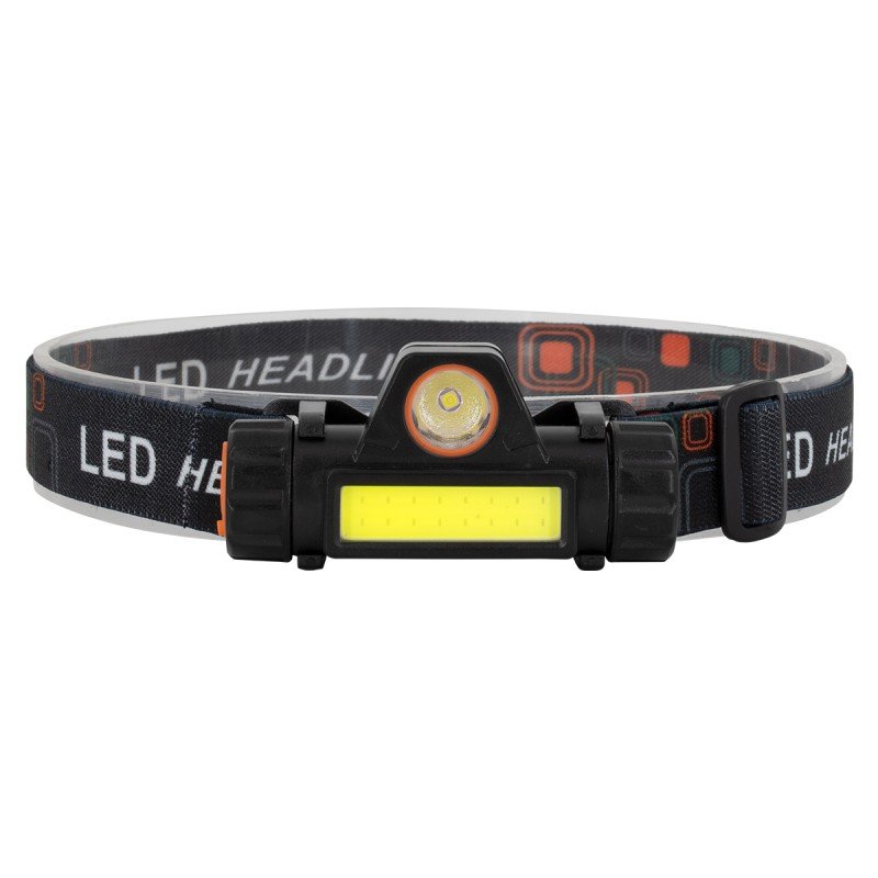 GLOBOSTAR® HEADLAMP 79064 Φακός Κεφαλής LED 25W 2500lm 15~120° DC 5V με USB-C με Επαναφορτιζόμενη Μπαταρία Li-ion 3.7V 1x14500 400mAh Αδιάβροχο IP54 Ψυχρό Λευκό 6000K - CREE XML2-T6 & COB Chip - Μ8.2 x Π2.5 x Υ4cm - 1 Χρόνο Εγγύηση