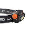 GLOBOSTAR® HEADLAMP 79064 Φακός Κεφαλής LED 25W 2500lm 15~120° DC 5V με USB-C με Επαναφορτιζόμενη Μπαταρία Li-ion 3.7V 1x14500 400mAh Αδιάβροχο IP54 Ψυχρό Λευκό 6000K - CREE XML2-T6 & COB Chip - Μ8.2 x Π2.5 x Υ4cm - 1 Χρόνο Εγγύηση