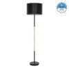 GLOBOSTAR® ASHLEY 00824 Μοντέρνο Επιδαπέδιο Φωτιστικό με Ντουί 1 x E27 AC 220-240V IP20 - Μαύρο & Μπεζ - Μ40 x Π40 x Υ145cm