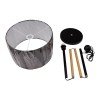 GLOBOSTAR® ASHLEY 00824 Μοντέρνο Επιδαπέδιο Φωτιστικό με Ντουί 1 x E27 AC 220-240V IP20 - Μαύρο & Μπεζ - Μ40 x Π40 x Υ145cm