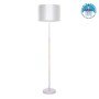 GLOBOSTAR® ASHLEY 00826 Μοντέρνο Επιδαπέδιο Φωτιστικό με Ντουί 1 x E27 AC 220-240V IP20 - Λευκό & Μπεζ - Μ40 x Π40 x Υ145cm