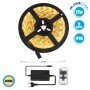 GLOBOSTAR® BRIGHTKIT 70412 Σετ Ταινίας με RF Ασύρματο Χειριστήριο & Τροφοδοτικό LED 72W 6480lm 120° AC 220-240V Αδιάβροχο IP65 300 x SMD5050 Chip Θερμό Λευκό 2700K Dimmable - Sanan SMD Chip - Μ500 x Π1 x Υ0.3cm - Ρολό 5 Μέτρων - 2 Χρόνια Εγγύηση