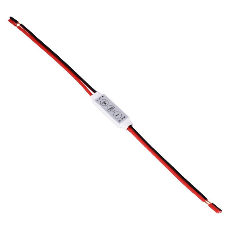GLOBOSTAR® DIMMERANO 73307 Διακόπτης On/Off & Dimming με 1 x 6A 144W Κανάλι DC 5-24V 6A 144W Max IP20 - Λευκό - Μ30 x Π1.3 x Υ0.6cm - 2 Χρόνια Εγγύηση