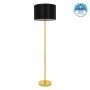 GLOBOSTAR® ASHLEY 00825 Μοντέρνο Επιδαπέδιο Φωτιστικό με Ντουί 1 x E27 AC 220-240V IP20 - Μαύρο & Χρυσό - Μ40 x Π40 x Υ148cm