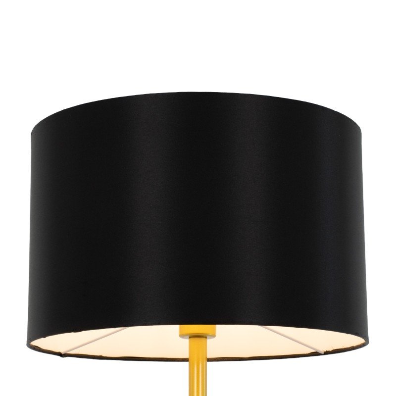 GLOBOSTAR® ASHLEY 00825 Μοντέρνο Επιδαπέδιο Φωτιστικό με Ντουί 1 x E27 AC 220-240V IP20 - Μαύρο & Χρυσό - Μ40 x Π40 x Υ148cm