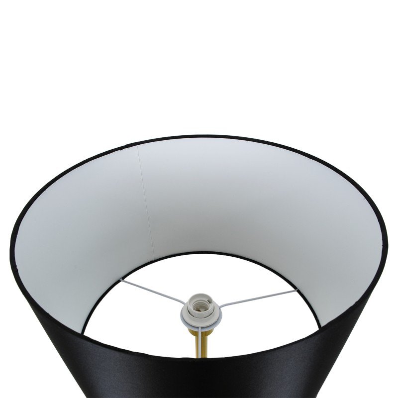 GLOBOSTAR® ASHLEY 00825 Μοντέρνο Επιδαπέδιο Φωτιστικό με Ντουί 1 x E27 AC 220-240V IP20 - Μαύρο & Χρυσό - Μ40 x Π40 x Υ148cm