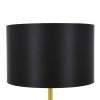 GLOBOSTAR® ASHLEY 00825 Μοντέρνο Επιδαπέδιο Φωτιστικό με Ντουί 1 x E27 AC 220-240V IP20 - Μαύρο & Χρυσό - Μ40 x Π40 x Υ148cm
