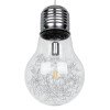 GLOBOSTAR® LAMP 01677 Μοντέρνο Κρεμαστό Φωτιστικό Οροφής με Ντουί 1 x E27 AC 220-240V IP20 - Ασημί & Διάφανο - Μ30 x Π30 x Υ52cm