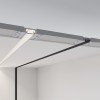 GLOBOSTAR® ALP-PLASTERIN GYPSO 70819-2M Χωνευτό Προφίλ Αλουμινίου Ειδικό για Γυψοσανίδα με Λευκό Γαλακτερό Πατητό Κάλυμμα για Ταινίες LED IP20 - Ασημί & Λευκό - Μ200 x Π6.7 x Υ1.4cm - Πακέτο 5 Τεμαχίων