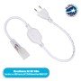 GLOBOSTAR® NEOVALE-A 70612 Μεταλλάκτης Τροφοδοσίας 6A 1380W AC 220-240V σε DC 220-240V για έως 100 Μέτρα Neon Flex LED Αδιάβροχο IP65 - Λευκό - Μ53 x Π3.5 x Υ1.5cm - 2 Χρόνια Εγγύηση